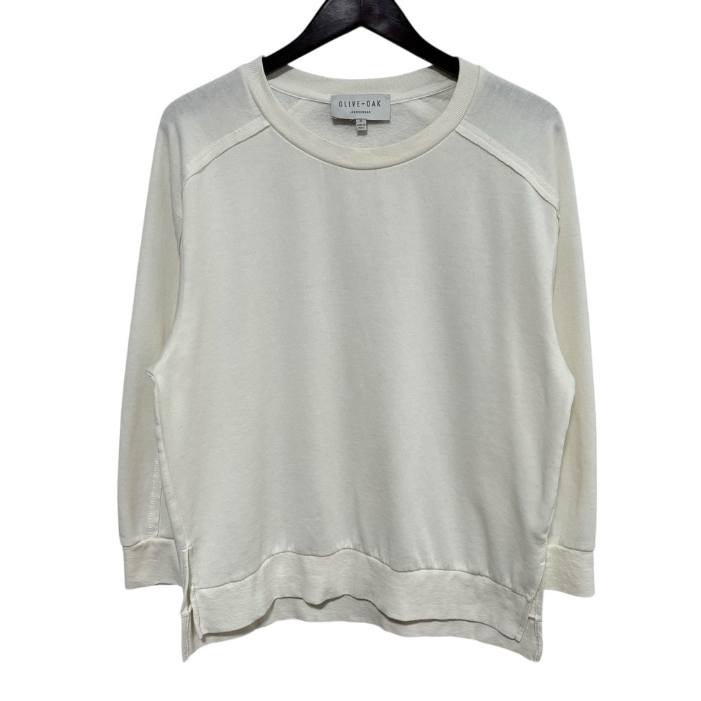 Olive Oak Loungewear Women's Soft Stretch Sweatshirt Beige Size XL 23 x 28
